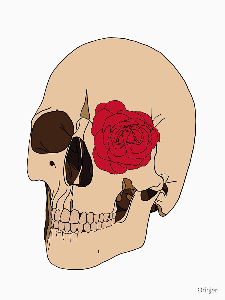 A Skull & a Rose by Brinjen