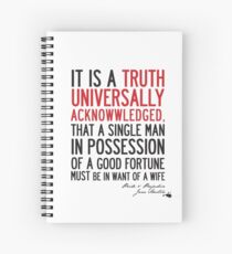 Jane Austin Quote Spiral Notebook