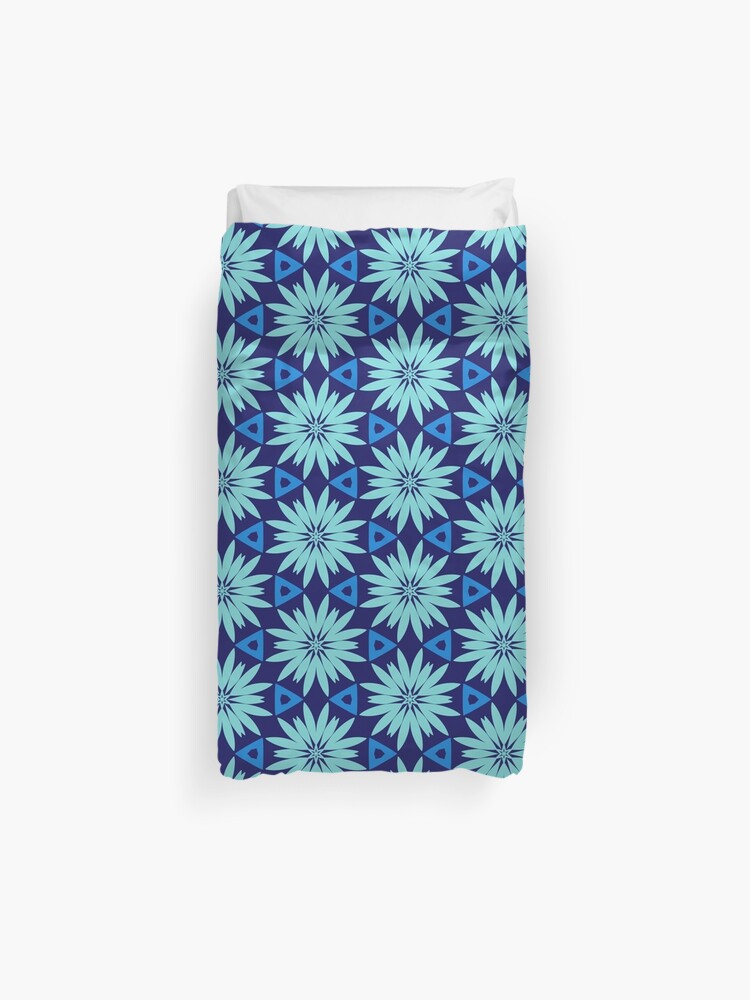 Aqua Blue Beachy Pattern V2019 1 Duvet Cover By Webgrrl Redbubble