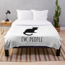 Ew, Leute-lustige Vintage introvertierte schwarze Katze Fleecedecke
