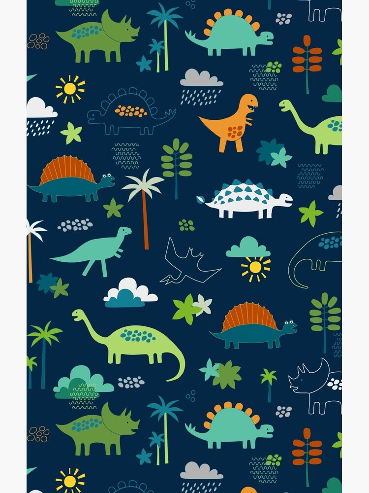 Dinosaur Land - cute Dino pattern by Cecca Designs by Cecca-Designs