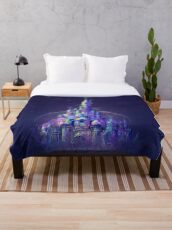 Magic Princess Fairytale Castle Kingdom Throw Blanket
