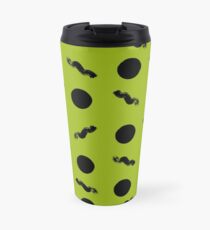 Discs & Flows (Yellowgreen & Black) Travel Mug