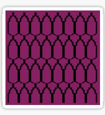 Ethno design blocks, on pink Sticker