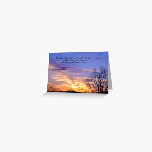 Micah 6:8 Greeting Card