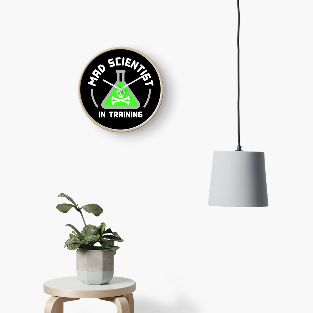 Mad Scientist in Training Clock