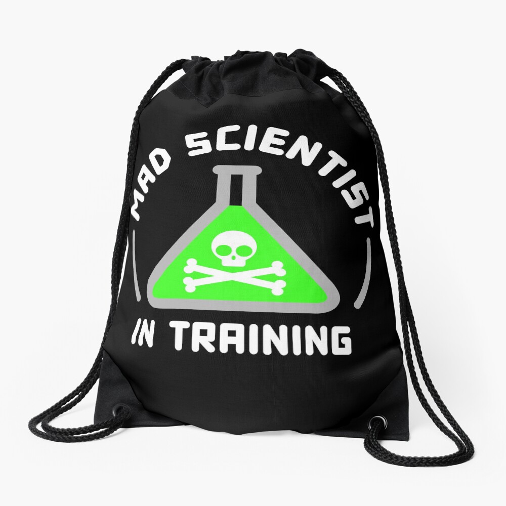 Mad Scientist in Training Drawstring Bag