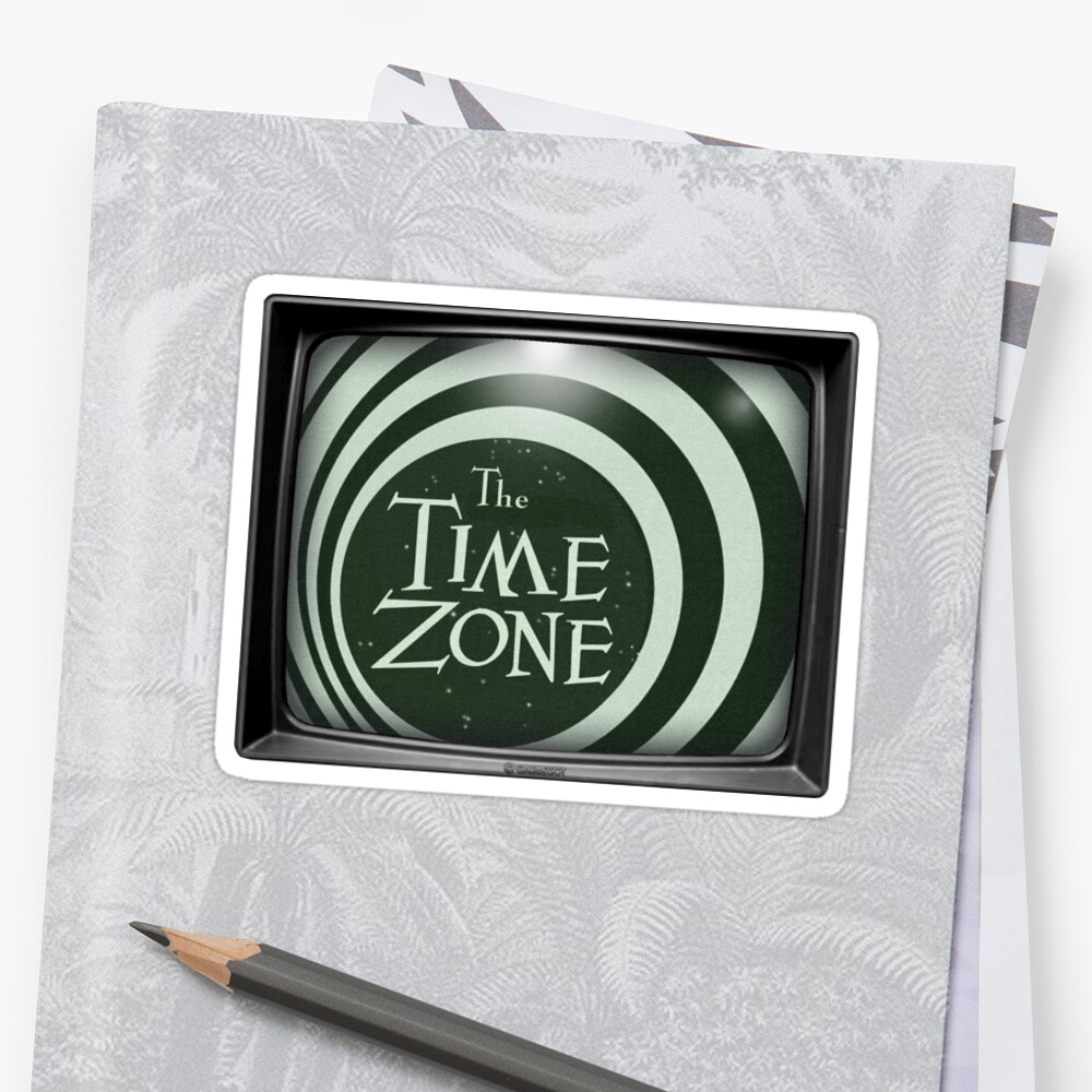 "The Time Zone TV " Sticker by GarageRatArt Redbubble