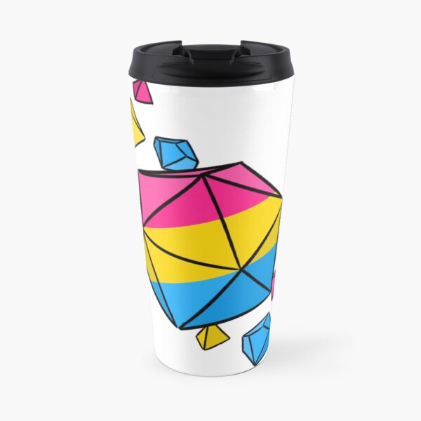 Pan Pride Flag Dice Set Travel Mug