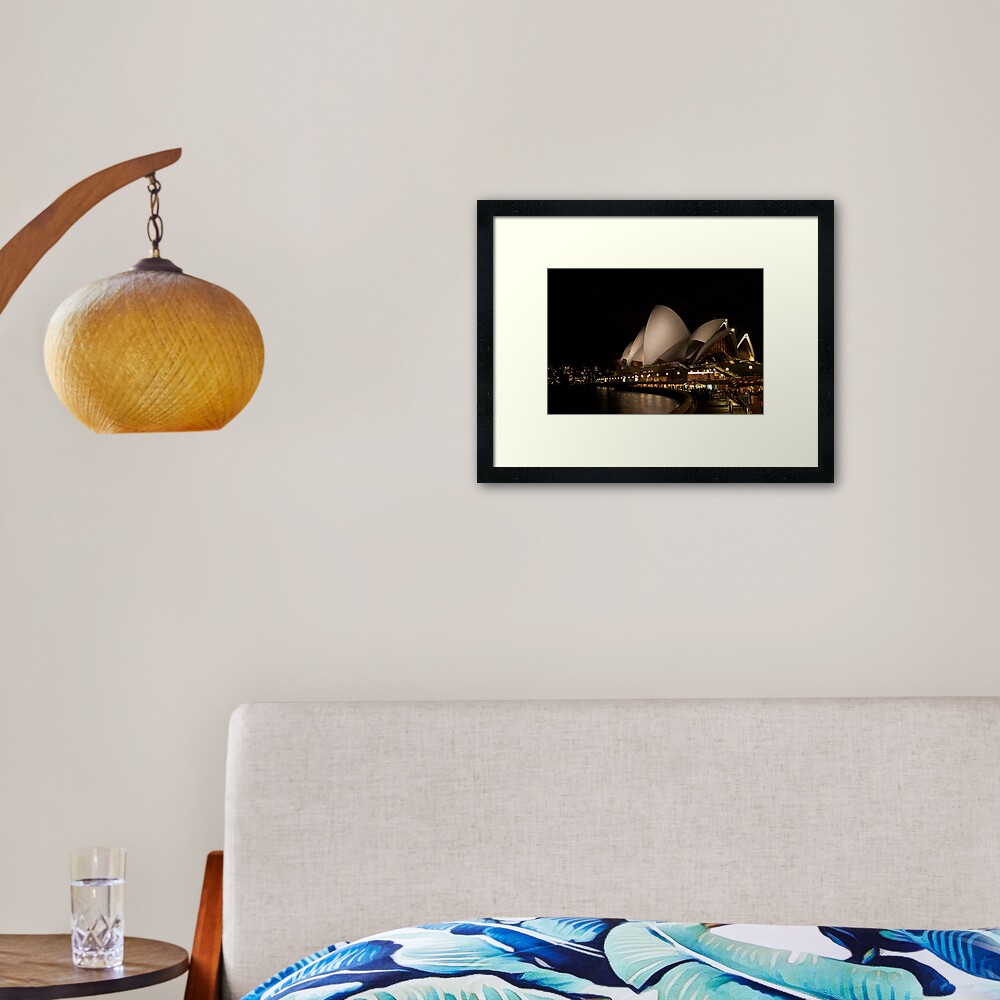 Sydney Opera House by night Framed Art Print