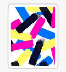 Modern bright abstract brushstrokes paint pattern Sticker