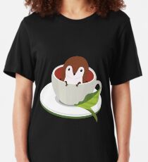Camiseta ajustada Erizo en taza de café