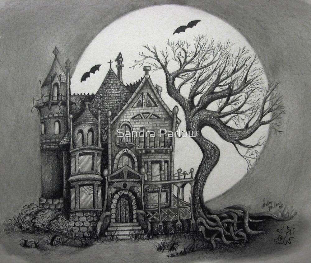 quot spooky house quot by sandra parlow redbubble quot spooky house quot by sandra parlow redbubble