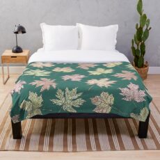 Falling leaves Throw Blanket