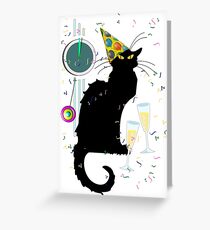 Chat Noir Greeting Cards Redbubble