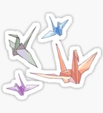 Paper cranes Sticker