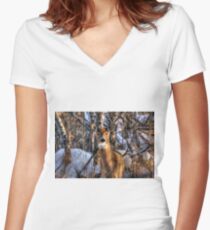 Curiosity!!! Women's Fitted V-Neck T-Shirt