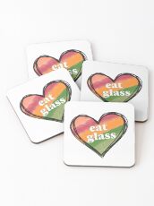 Schitt's Creek David Rose - eat glass Coasters