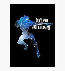 Mass Effect Silhouettes, Garrus - Don't Wait, Just Calibrate! Photographic Print