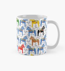 Dala Pferde Muster - schwedische Volks Design Tasse (Standard)