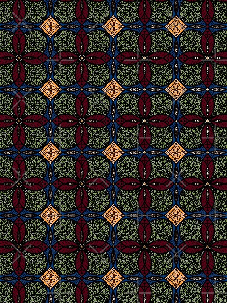 Ankara African print (olive). by cardwellandink