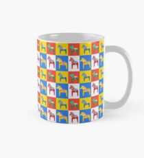 Dala Horses Dalarna Squares Schweden Horse Dalecarlian Swedish Colorful Dala Host Tasse (Standard)
