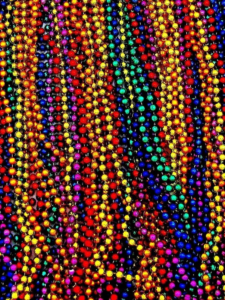 MARDI GRAS :Colorful Beads Print by posterbobs