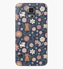 Funda/vinilo para Samsung Galaxy Flower Meower (Marina)