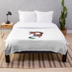 Chinese Colorful Dragon Throw Blanket
