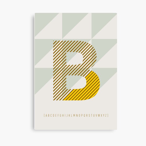 Typeface "B" Leinwanddruck