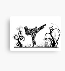 Martial Arts Kick Canvas Print
