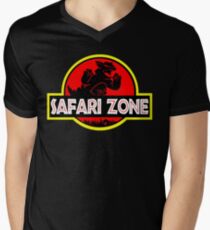 Safari Zone X Jurassic Park Men's V-Neck T-Shirt