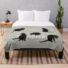Caturdays - Black Cat Throw Blanket
