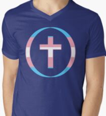 Christian (Blue, Pink, White) Third Culture Series V-Neck T-Shirt