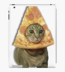 Cat with Pizza Head iPad Case/Skin