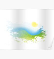 Abstract nature landscape Poster