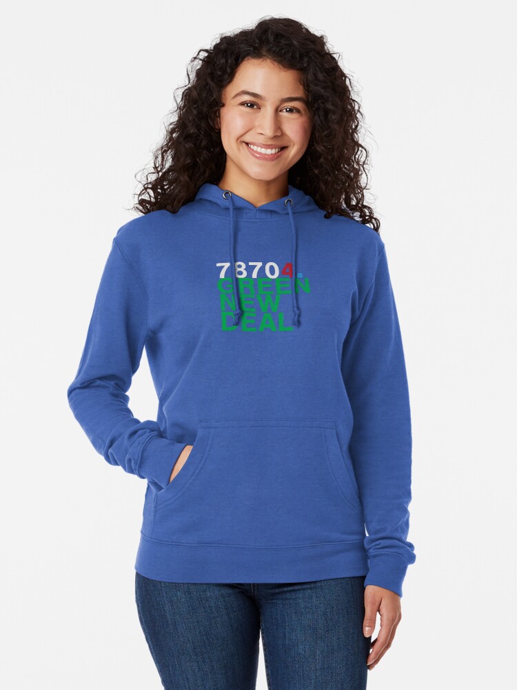 Alternate view of Austin 78704 for a Green New Deal Lightweight Hoodie