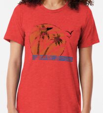 Camiseta de tejido mixto Puesta de sol cicatrizada