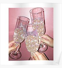 Sparkly Champagne Poster