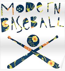 Modern Baseball Logo Poster
