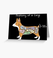 Anatomy Of A Corgi Grußkarte