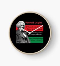 Frederick Douglass zitiert Pan African Flag Black History Uhr