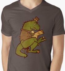 Gentleman T-Rex Men's V-Neck T-Shirt