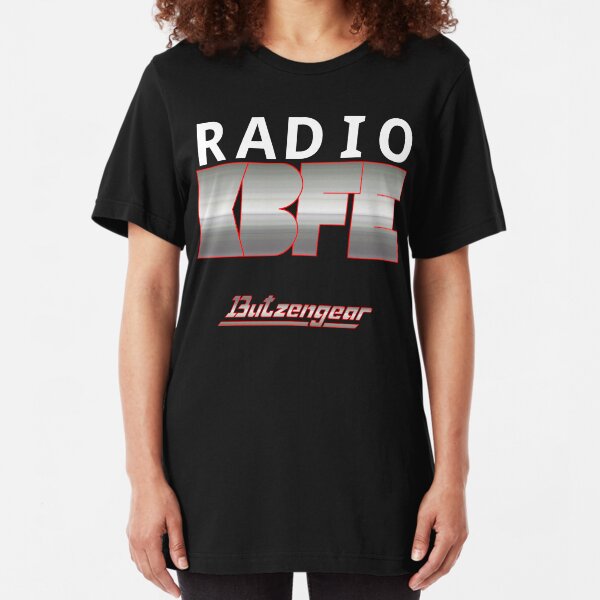 Radio KBFE on Dark Slim Fit T-Shirt