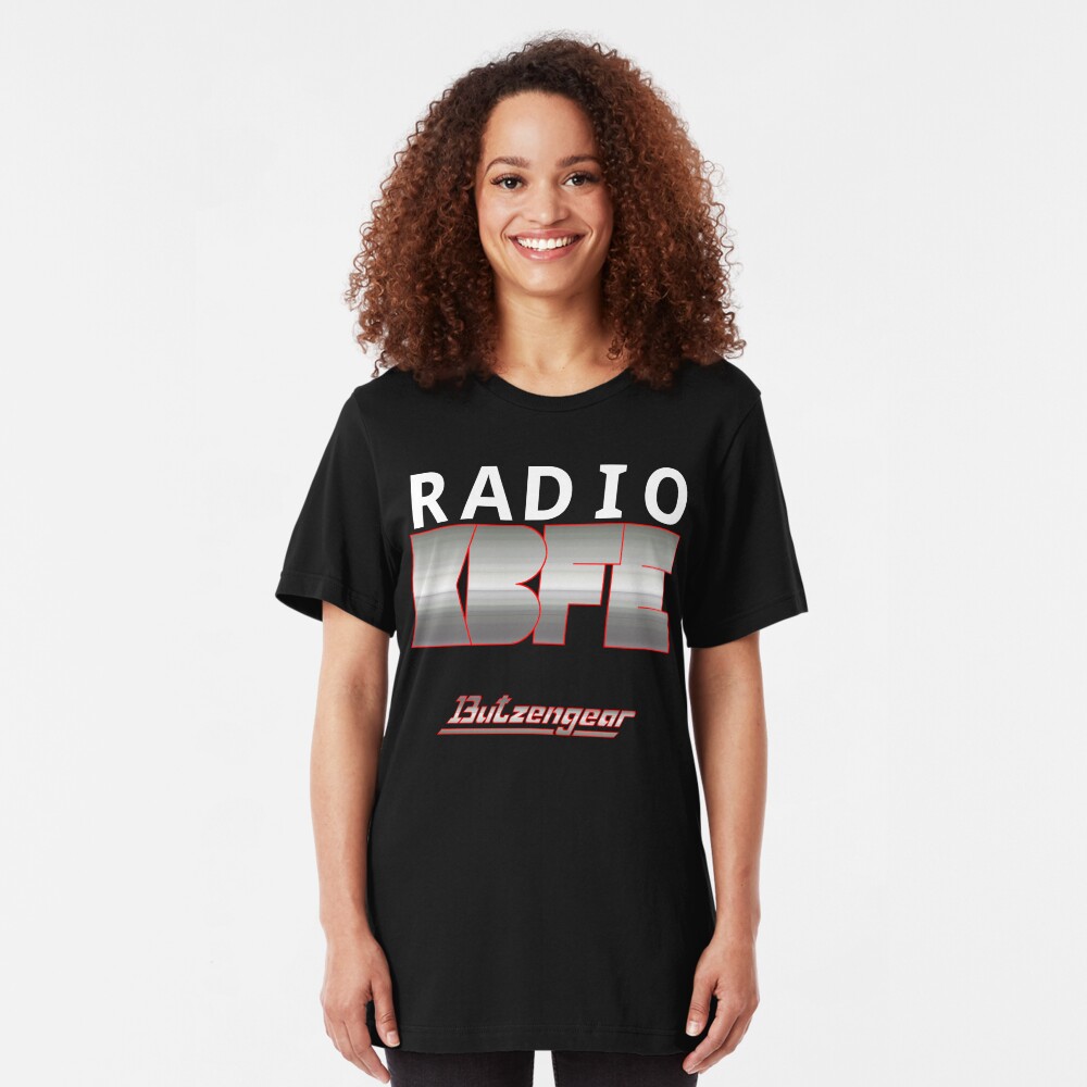 Radio KBFE on Dark Slim Fit T-Shirt