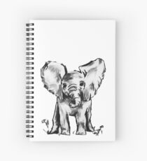 Black and White Elephant Spiral Notebook