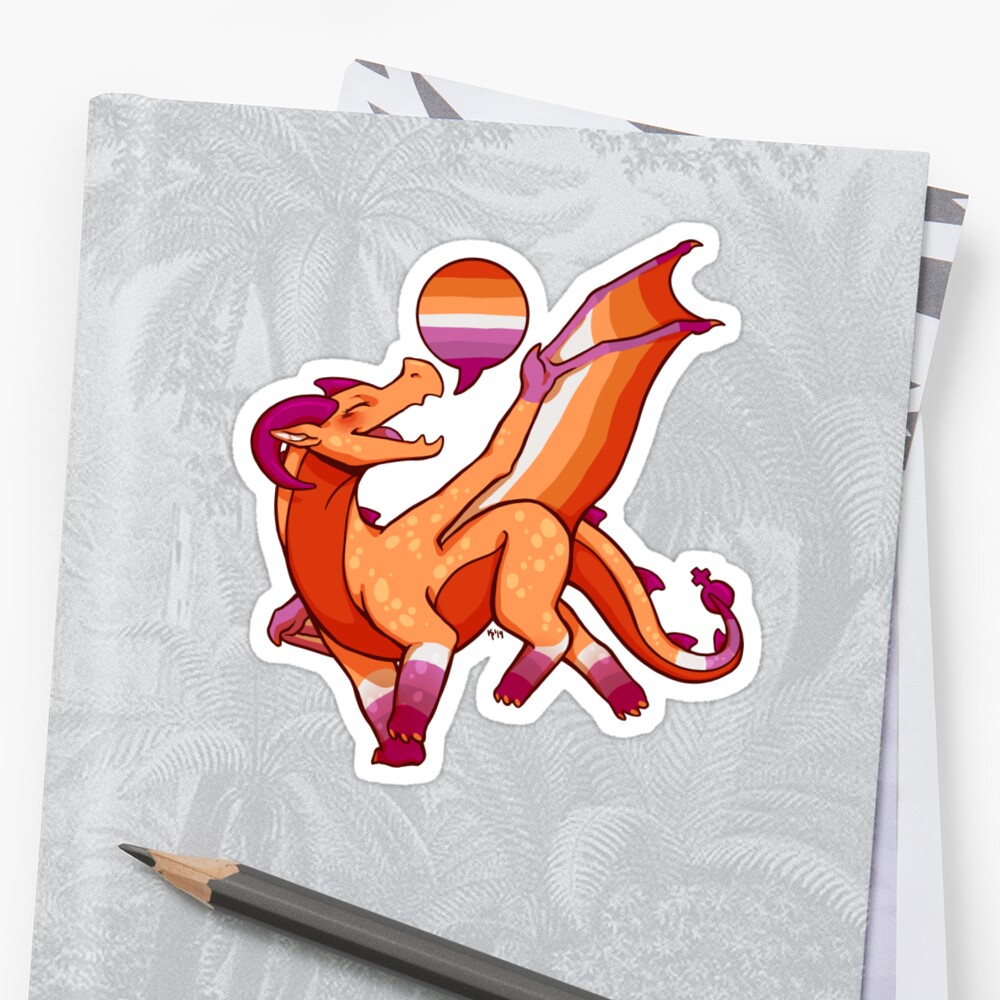 Lesbian Pride Flag Dragon 2nd Edition New Flag Sticker By Kmp0511 Redbubble 5931