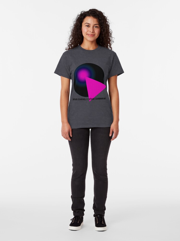Alternate view of IDIC Black & Hot Pink Classic T-Shirt
