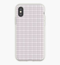 Mauve Dusty Mauve Grid Checks iPhone Case