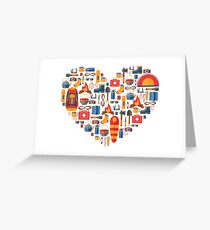 Hiking and tourism love Greeting Card